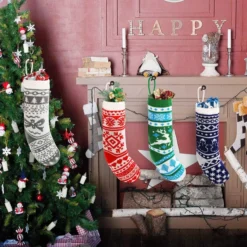 4pcs Multicolor Knit Christmas Stockings 18in -Holiday Discount Store 14 Pcs 18 Knit Christmas Stockings Multicolor 5 result 600x600 1