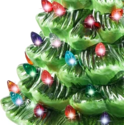 Ceramic Tabletop Christmas Tree 15in -Holiday Discount Store 15 Ceramic Christmas Tree with Decorations Green 5 result 600x606 1