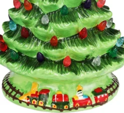 Ceramic Christmas Tree With Train 15in -Holiday Discount Store 15 Ceramic Christmas Tree with Train 5 result 600x544 1