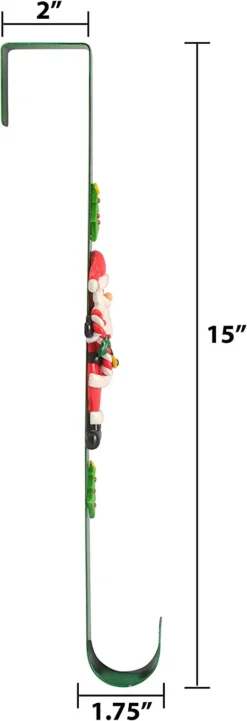Christmas Metal Wreath Hanger With Santa Claus Icon 15in -Holiday Discount Store 15 Christmas Metal Wreath Hanger with Santa Claus Icon 4 result