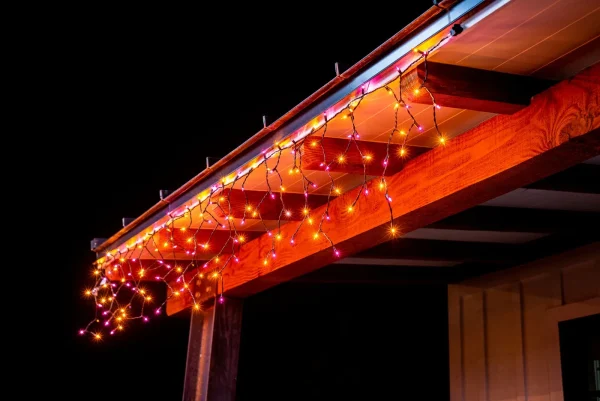 150 Incandescent Orange & Purple Icicle Lights 8.67ft 3 150 Incandescent Orange & Purple Icicle Lights 8.67ft - Image 3