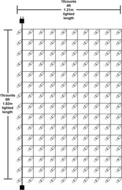 150 LED Warm White Christmas Icicle Light 4x6ft -Holiday Discount Store 150 Incandescent Christmas Net Lights Warm White 6 result 600x938 1