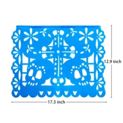 16pcs Plastic Papel Picado Day Of The Dead Banner -Holiday Discount Store 16Pcs Day of the Dead Banner 5 result 600x600 1