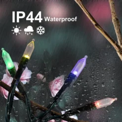 50 LED Multicolor Led Green Wire String Lights 17.3ft -Holiday Discount Store 17.3ft Christmas Multicolor 50 LED Green Wire String Lights 3 result 600x600 1