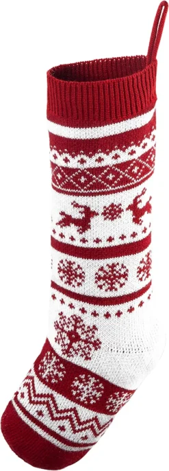 6pcs Christmas Stocking Knitting Patterns Décor 18in -Holiday Discount Store 18 Knit Stockings 6 Pack 6 result