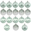 18pcs Shatterproof Teal Christmas Ornaments 2.36in