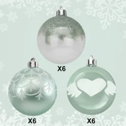 18pcs Shatterproof Teal Christmas Ornaments 2.36in 9 18pcs Shatterproof Teal Christmas Ornaments 2.36in -Holiday Discount Store 18 Pcs 6CM Christmas Ornaments with Gradient Teal result 600x600 1