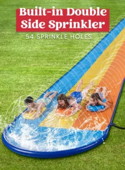 18ft Triple Lanes Slip Slide And 3 Boogie Boards -Holiday Discount Store 18ft Triple Lanes Slip Slide and 3 Boogie Boards 6 result 600x818 1