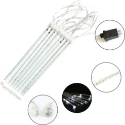 2x 8 Tubes Christmas Meteor Shower Icicle String Lights -Holiday Discount Store 2 Packs Christmas Meteor Shower Icicle String Lights 3 result 600x598 1