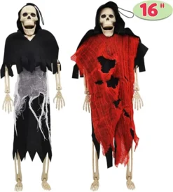 2pcs Halloween Skeleton Grim Reaper Decoration 16in 9 2pcs Halloween Skeleton Grim Reaper Decoration 16in -Holiday Discount Store 2 Pcs Poseable Grim Reaper Full Body Skeleton 1 600x663 1