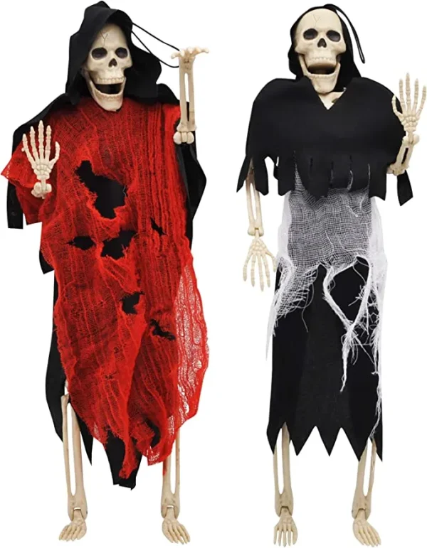 2pcs Halloween Skeleton Grim Reaper Decoration 16in 5 2pcs Halloween Skeleton Grim Reaper Decoration 16in - Image 5