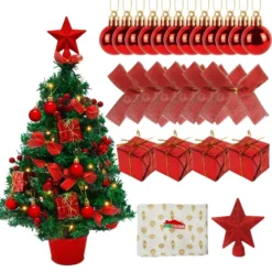 Artificial Mini Tabletop Christmas Tree Prelit Set 22in -Holiday Discount Store 20 Tabletop Christmas Tree Prelit 6 result 600x600 1