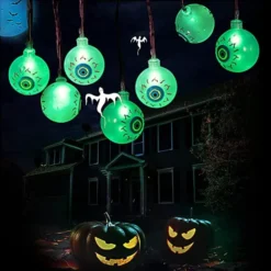 40-Count Green LED Halloween Eyeball Lights 20.6ft -Holiday Discount Store 20.6 Ft Halloween Eyeball String Lights 7 600x600 1