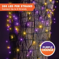 200-Count Green And Purple LED String Lights 67.3ft -Holiday Discount Store 200 Count Green and Purple LED String Lights 67.3ft 4 result 1 600x600 1