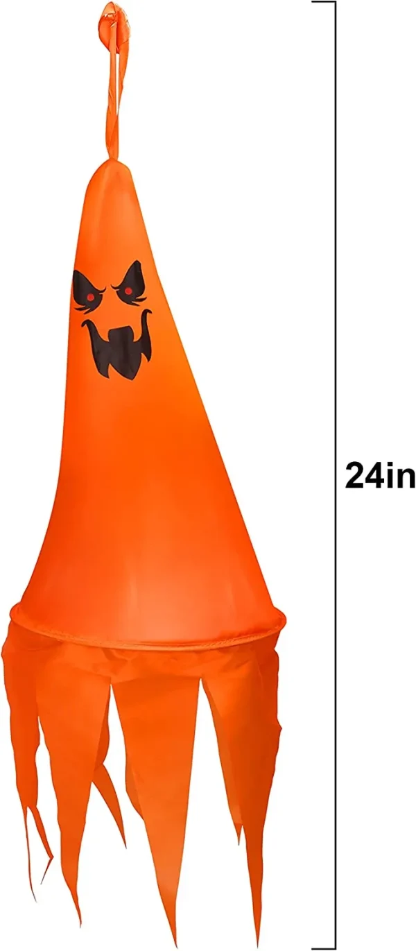 8pcs Light-up Hanging Ghosts Halloween Decoration 24in 4 8pcs Light-up Hanging Ghosts Halloween Decoration 24in - Image 4