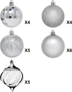 24pcs Silver Shatterproof Christmas Ball Ornaments 3.15in -Holiday Discount Store 24 Pcs Christmas Ball Ornaments Silver 3 result 600x765 1