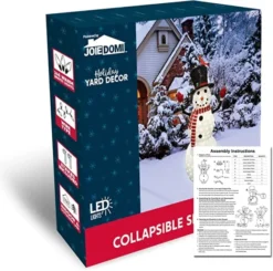 6ft 240 LED Warm White Collapsible Snowman -Holiday Discount Store 240 Count LED Warm White Collapsible Snowman 6ft 4 600x596 1