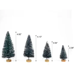 24pcs Mini Snow Frosted Artificial Christmas Trees -Holiday Discount Store 24Pcs Artificial Mini Christmas Trees 5
