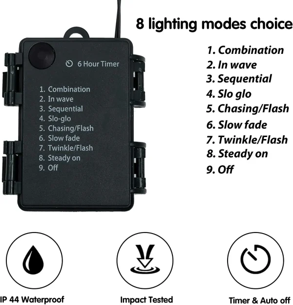 50 LED Battery Operated Snow Flocked Wreath 24in 3 50 LED Battery Operated Snow Flocked Wreath 24in - Image 3