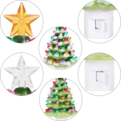 2 Packs Ceramic Christmas Tree Night Light -Holiday Discount Store 2Pcs Ceramic Christmas Tree Night Light 5 result 600x600 1