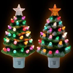 2 Packs Ceramic Christmas Tree Night Light -Holiday Discount Store 2Pcs Ceramic Christmas Tree Night Light 6 result 600x600 1