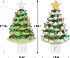 2 Packs Ceramic Christmas Tree Night Light -Holiday Discount Store 2Pcs Ceramic Christmas Tree Night Light 7 result 600x495 1