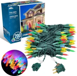 200 LED Christmas Mini String Lights 52.2ft -Holiday Discount Store 2Sets100count Multi Color Christmas Light 3 result 600x598 1