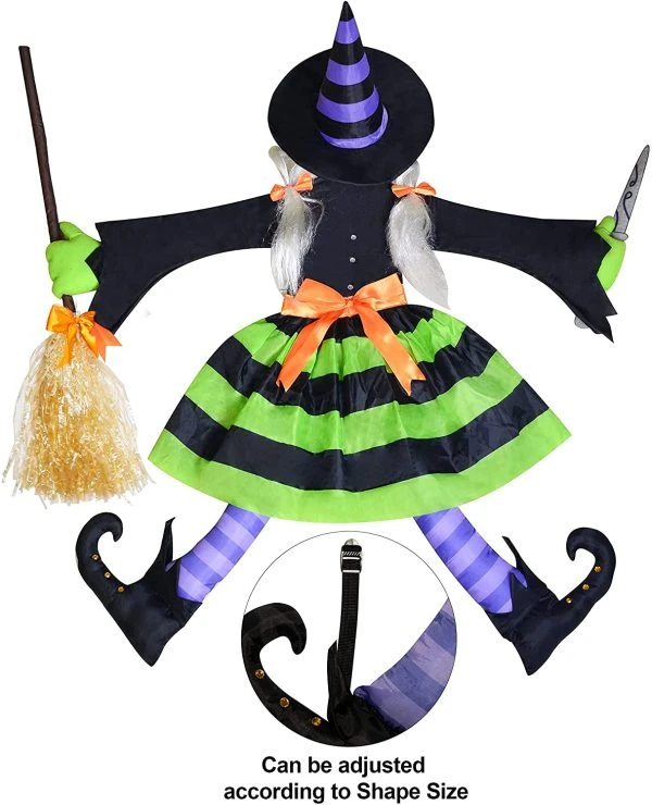 Halloween Crashing Witch Tree Decoration 43in 4 Halloween Crashing Witch Tree Decoration 43in - Image 4