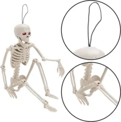 2pcs Skeleton Decoration With Red Light Eyes 16in -Holiday Discount Store 2pcs Skeleton Decoration with Red Light Eyes 16in 4 600x604 1