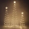 3pcs Outdoor Spiral Christmas Tree Warm White Lights