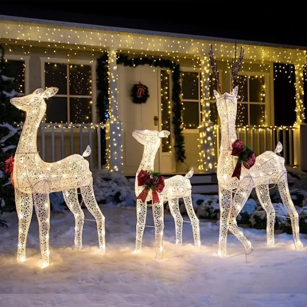 3pcs LED Christmas Reindeer Decorations 4 3pcs LED Christmas Reindeer Decorations - Image 4