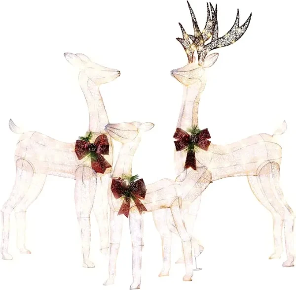 3pcs LED Christmas Reindeer Decorations 2 3pcs LED Christmas Reindeer Decorations - Image 2