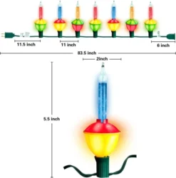 3x7 LED Multicolor Christmas Bubble String Lights 7ft -Holiday Discount Store 3 x 7ft Christmas Multicolor Bubble String Lights 5 result 600x608 1