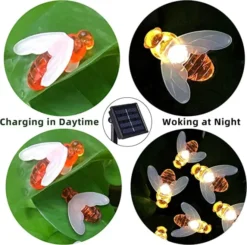30 LED Honey Bees Fairy String Lights Warm White 21ft -Holiday Discount Store 30 LED Honey Bees Fairy String Lights Warm White 21ft 6 600x596 1