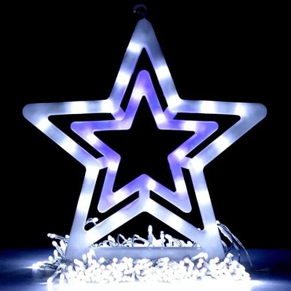 345 LED 8 Lighting Modes Waterfall Lights White 16.4ft 3 345 LED 8 Lighting Modes Waterfall Lights White 16.4ft - Image 3