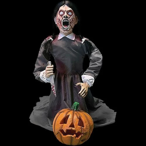 36" Lunging Pumpkin Carver Animated Halloween Prop 1 36" Lunging Pumpkin Carver Animated Halloween Prop