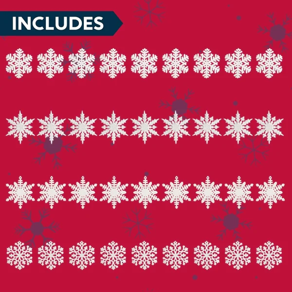 36pcs White Glitter Snowflake Christmas Ornaments 6 36pcs White Glitter Snowflake Christmas Ornaments - Image 6