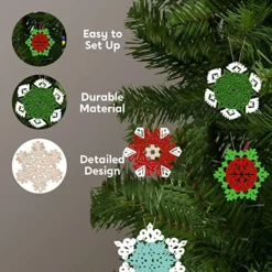 36pcs Hanging Christmas Wooden Snowflake Ornament 9 36pcs Hanging Christmas Wooden Snowflake Ornament -Holiday Discount Store 36Pcs Wooden Snowflakes Hanging Ornaments 3 1