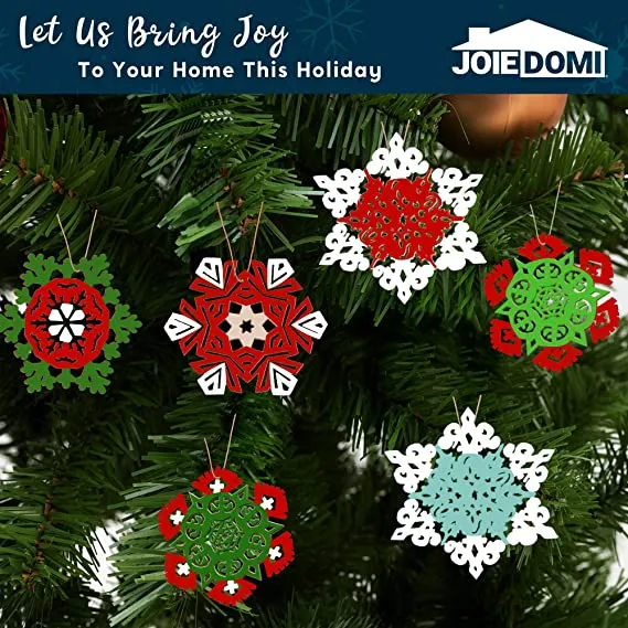 36pcs Hanging Christmas Wooden Snowflake Ornament 5 36pcs Hanging Christmas Wooden Snowflake Ornament - Image 5