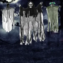 3Pcs Hanging Clown, Ghost And Grim Reaper