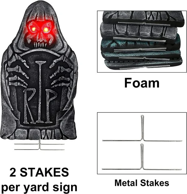 5pcs Halloween Tombstone Decorations 5 5pcs Halloween Tombstone Decorations - Image 5