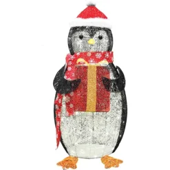 Light Up Penguin Christmas Decoration 3ft -Holiday Discount Store 3ft 140 LED Cotton Penguin Yard Light 3