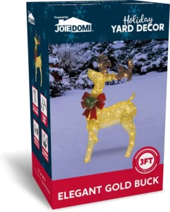 3ft 60 LED Light Up Yard Reindeer Buck Gold -Holiday Discount Store 3ft Fabric Gold Buck Head Up 5 result 600x749 1