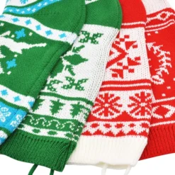 4 Pack Knit Christmas Stockings 18in -Holiday Discount Store 4 Pack 18 Christmas Stockings 4 result 600x600 1