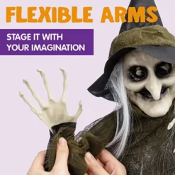 4pcs Halloween Hanging Witch Decoration 24in 10 4pcs Halloween Hanging Witch Decoration 24in -Holiday Discount Store 4 Pcs Hanging Witches Purple Orange Green Grey 24in 6 600x600 1