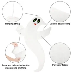 Halloween Tree Wrap Ghost Decoration 47.6in 8 Halloween Tree Wrap Ghost Decoration 47.6in -Holiday Discount Store 47.6 Halloween Cute Ghost Tree Hugger 4 scaled 600x600 1