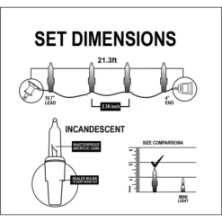4x100 LED Multicolor Christmas Green Wire String Lights 21.3ft -Holiday Discount Store 4Pcs 100 LED Christmas Multicolor Green Wire String Lights 21 1