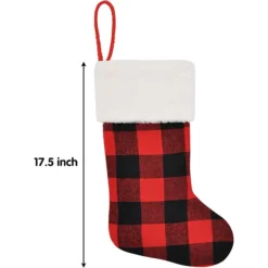 4Pcs Buffalo Plaid Christmas Stockings -Holiday Discount Store 4Pcs Buffalo Plaid Christmas Stockings 3