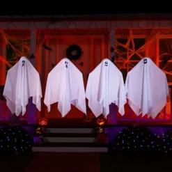 4pcs Halloween Hanging Ghosts 27.5in