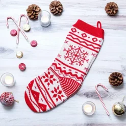 4Pcs Knit Christmas Stockings -Holiday Discount Store 4Pcs Knit Christmas Stockings 3 600x600 1